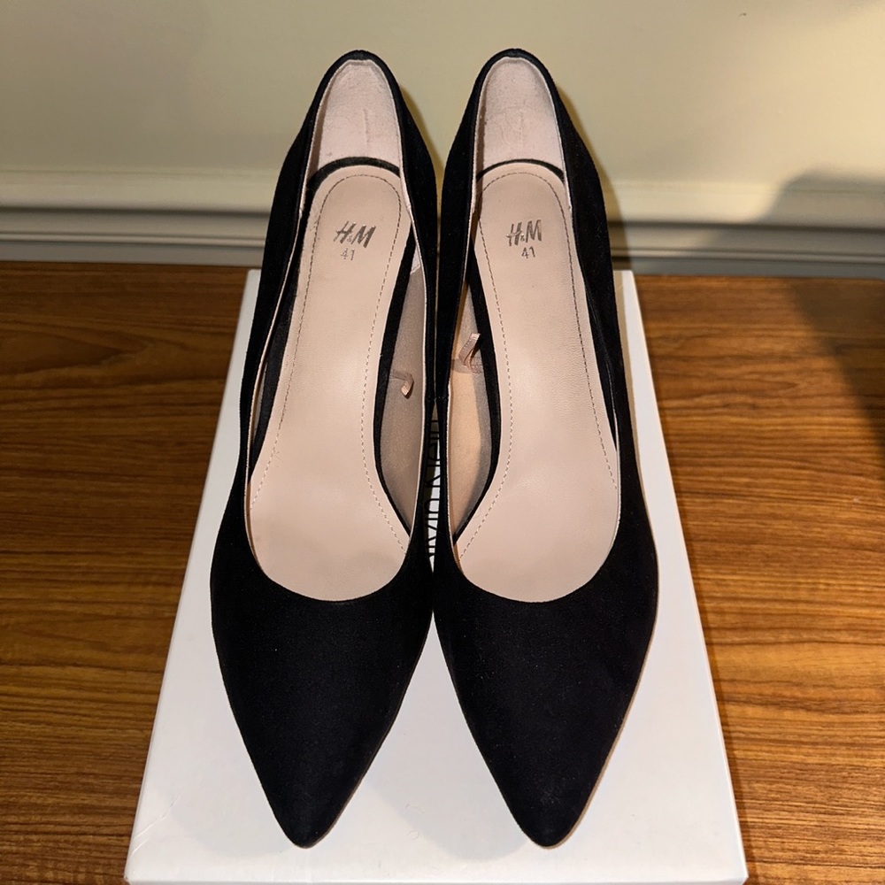 H&M Black Suede Heels